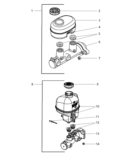 2005 Dodge Ram 2500 Brake Master Cylinder Diagram