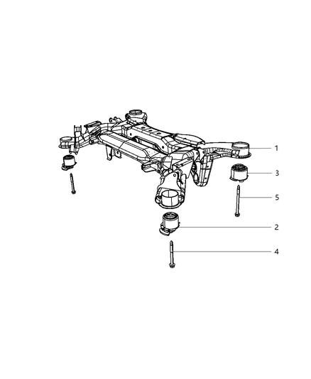 2008 Chrysler Pacifica ISOLATOR-CROSSMEMBER Diagram for 4766744AA