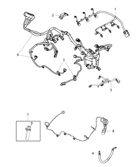 2016 Jeep Grand Cherokee Wiring-Engine Diagram for 68252089AC