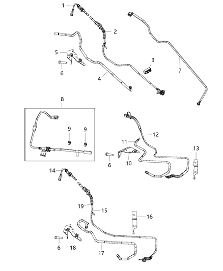 2017 Ram 1500 Fuel Lines, Front Diagram 1