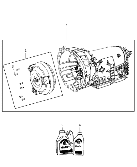 2012 Dodge Challenger Transmission / Transaxle Assembly Diagram