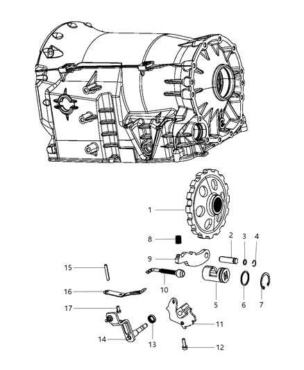 2012 Dodge Charger Parking Sprag & Related Parts Diagram 2