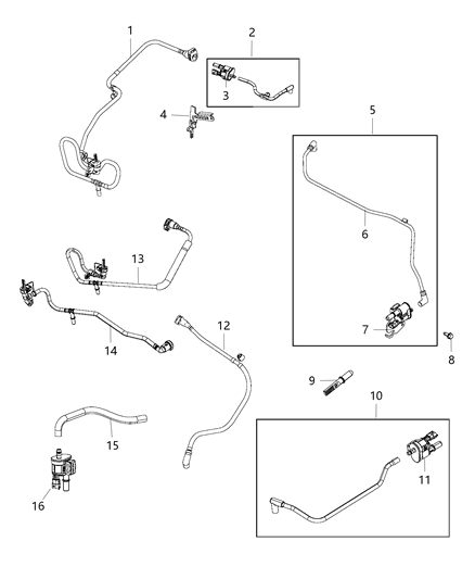 2017 Jeep Grand Cherokee Hose-PURGE Diagram for 68289799AB