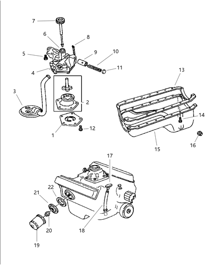 1999 Dodge Ram 1500 Engine Oiling Diagram 2