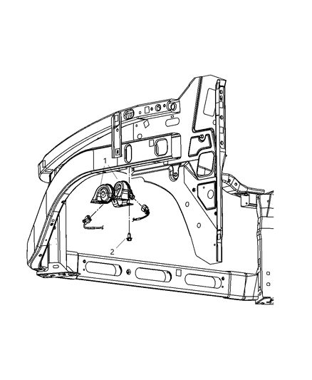 2009 Dodge Ram 3500 Horn Diagram for 56043181AG