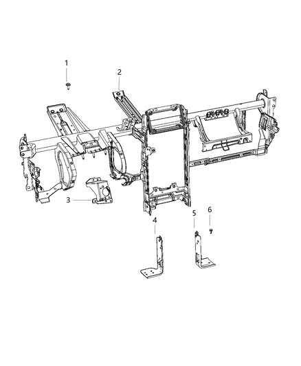 2020 Dodge Grand Caravan Instrument Panel & Structure Diagram 2