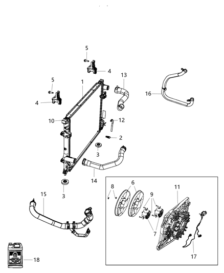 2014 Chrysler 300 Hose-Radiator Outlet Diagram for 5039042AF