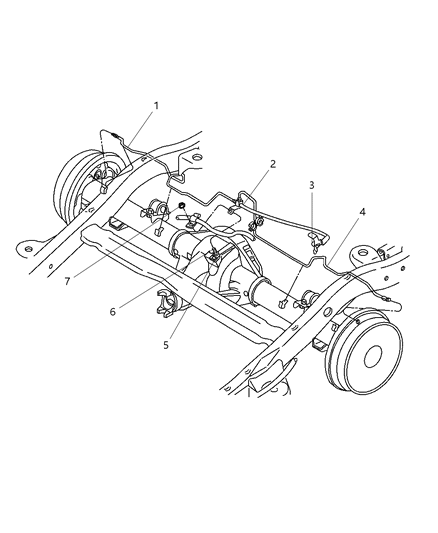 1999 Dodge Durango Lines & Hoses, Brake Diagram