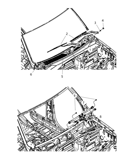 2009 Dodge Nitro Front Wiper System Diagram