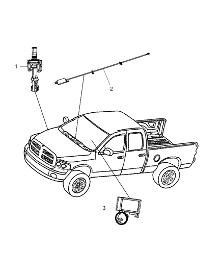 2009 Dodge Dakota Antenna-Keyless Entry Diagram for 5026232AD