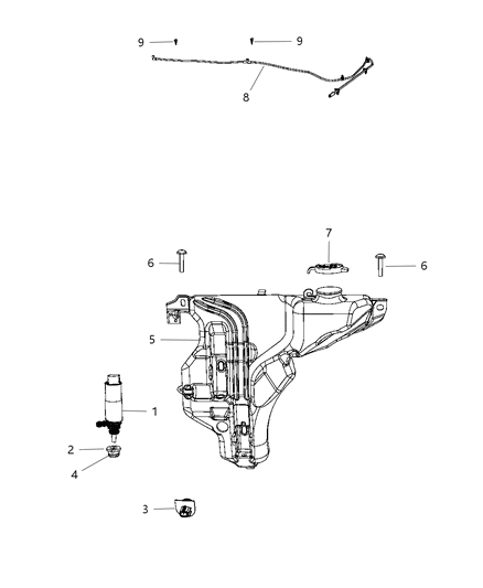 2010 Dodge Challenger Front Washer System Diagram