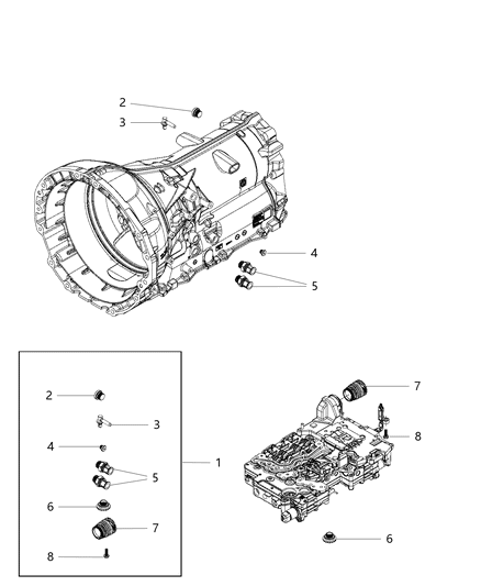 2020 Jeep Grand Cherokee Plug-Transmission Diagram for 68261173AA