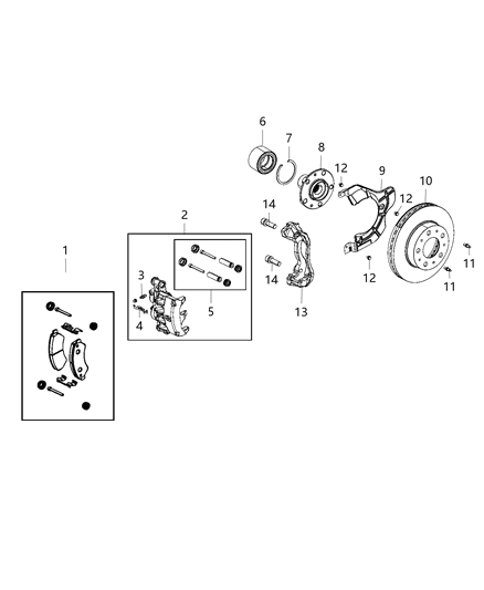 2016 Ram ProMaster 3500 Front Brakes Diagram