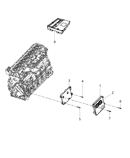 2016 Ram 2500 Modules, Engine Compartment Diagram 2