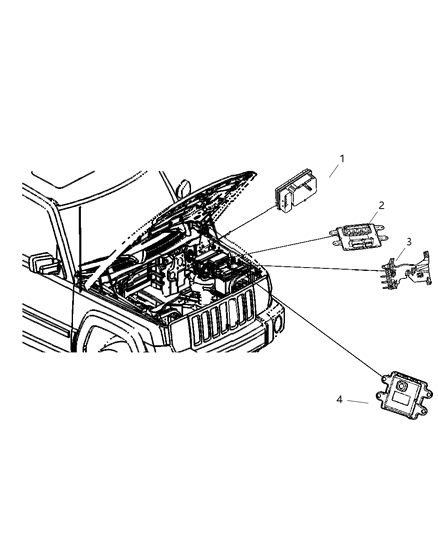 2006 Jeep Commander Module-Front Control Diagram for 4692024AI