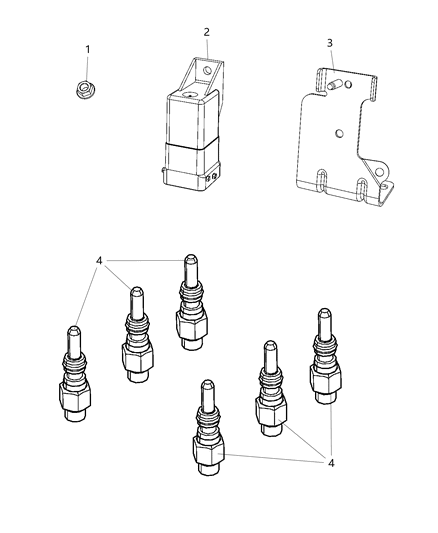 2020 Jeep Grand Cherokee Glow Plug Diagram for 68460484AA