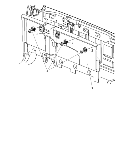 2012 Ram 2500 Rear Cab Trim Panel Diagram