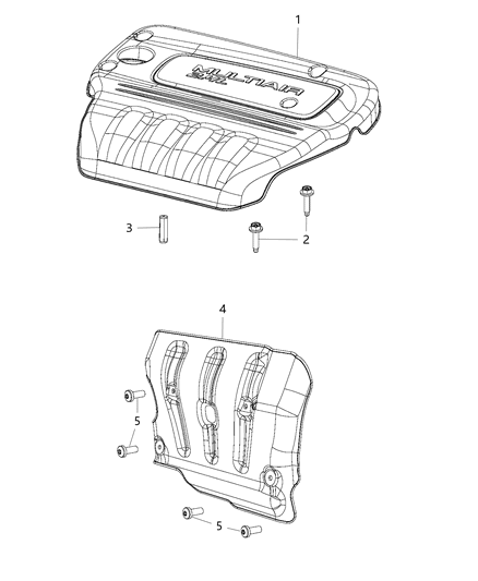 2013 Dodge Dart Engine Cover & Related Parts Diagram 3