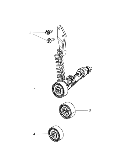 2012 Dodge Caliber Pulley & Related Parts Diagram 1