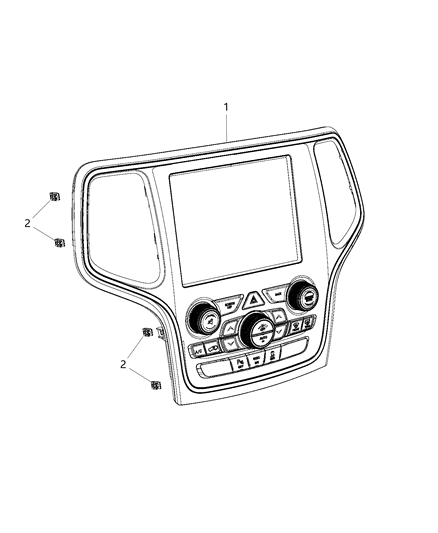 2017 Jeep Grand Cherokee Switches - Heating & A/C Diagram