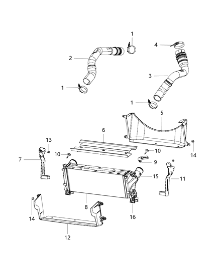 2014 Ram 3500 Cooler-Charge Air Diagram for 52014733AB