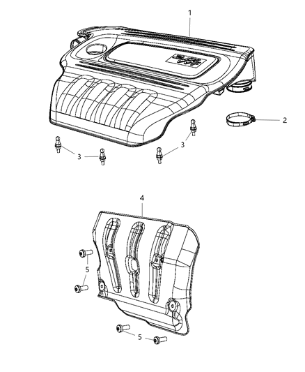 2013 Dodge Dart Engine Cover & Related Parts Diagram 2