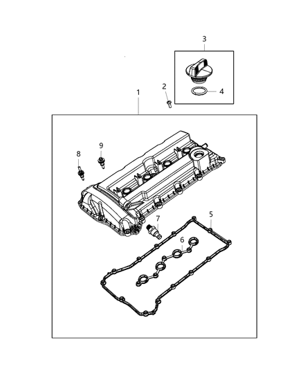 2015 Jeep Compass Cylinder Head & Cover Diagram 4