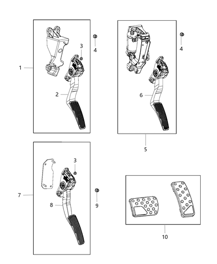 2020 Chrysler 300 Pedal-Accelerator Diagram for 4861714AF