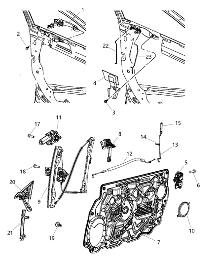 2008 Chrysler Sebring Handle-Exterior Door Diagram for 1KR96DV6AB