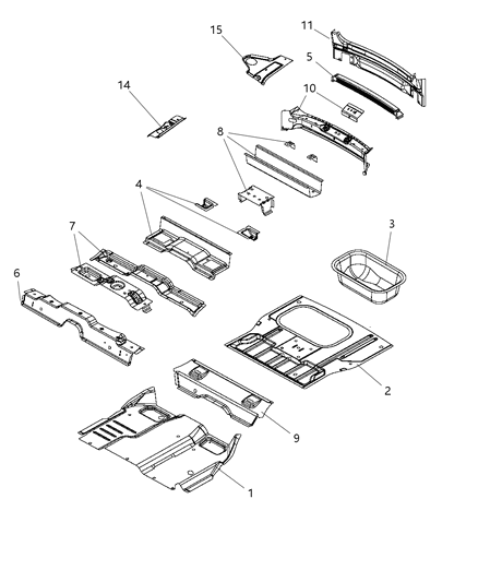 2011 Dodge Journey Panel-LIFTGATE Opening Diagram for 5067994AA