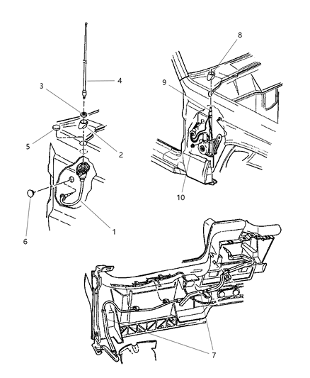 2000 Jeep Cherokee Base-Antenna Diagram for 56038507AB
