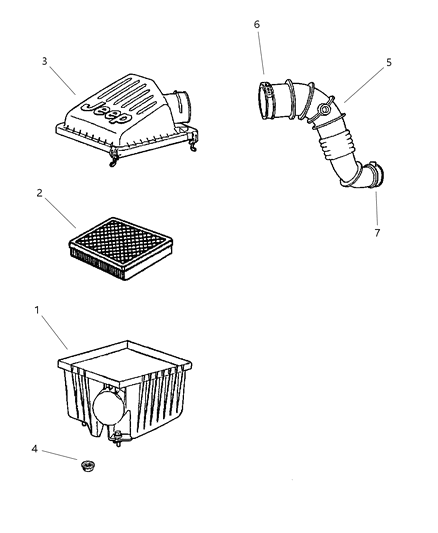 1999 Jeep Grand Cherokee Air Cleaner Diagram 1