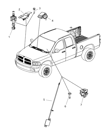 2008 Dodge Ram 1500 Module-Control Module Diagram for 5026224AH