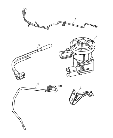 2006 Dodge Ram 2500 Harness-Vacuum Emission Diagram for 52121035AG