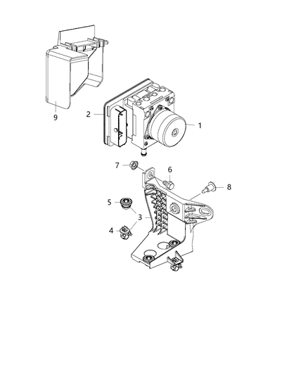 2019 Jeep Renegade Bracket-Abs Diagram for 68312481AA