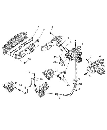 2007 Dodge Nitro Tube-Oil Feed Diagram for 68028068AA