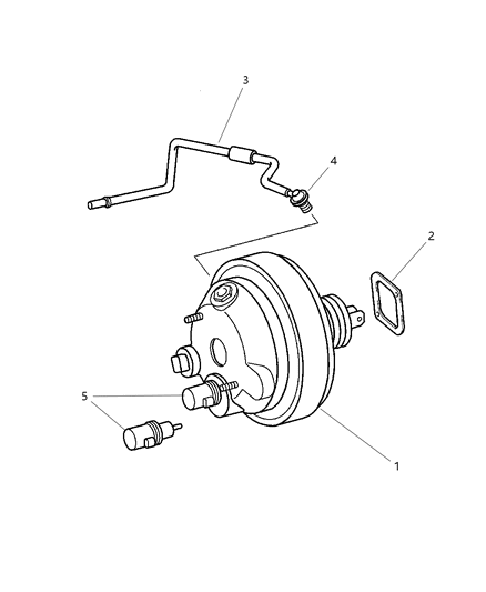 2008 Chrysler Crossfire Booster, Vacuum Power Brake Diagram