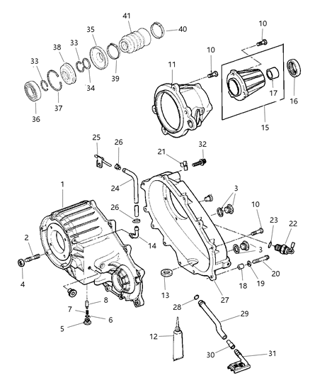 1999 Jeep Cherokee Case & Related Parts Diagram 2