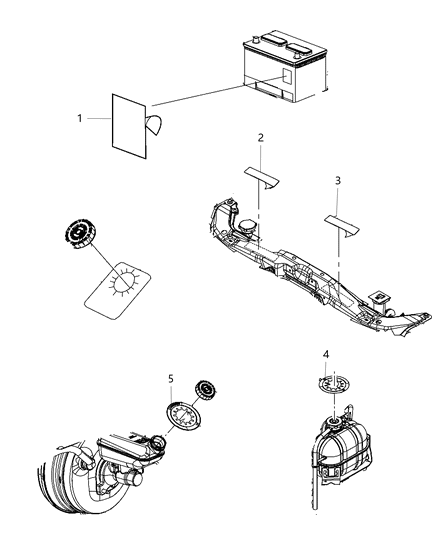 2016 Chrysler Town & Country Label-Vehicle Emission Control In Diagram for 47480509AA