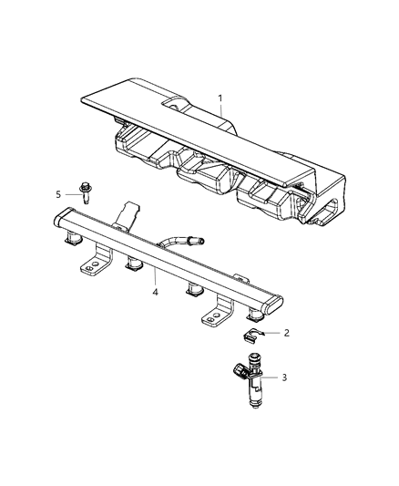 2016 Dodge Dart Fuel Rail & Injectors Diagram 2