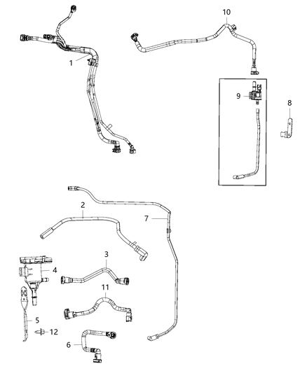 2018 Chrysler 300 Emission Control Vacuum Harness Diagram