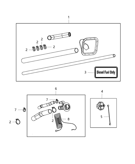 2012 Ram 4500 Tube-Fuel Filler Diagram for 5031041AC