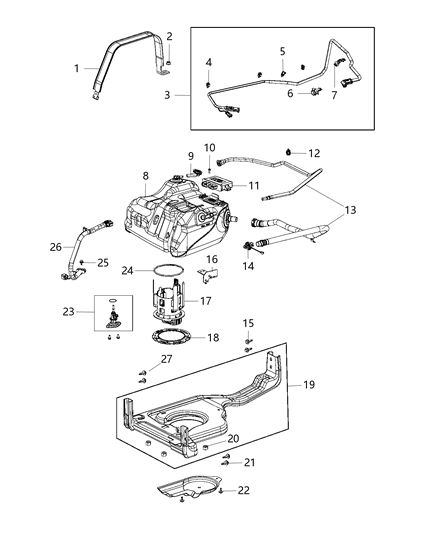 2019 Ram 3500 Diesel Exhaust Fluid Diagram for 52029762AG