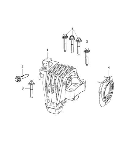 2016 Jeep Cherokee Engine Mounting Right Side Diagram 4