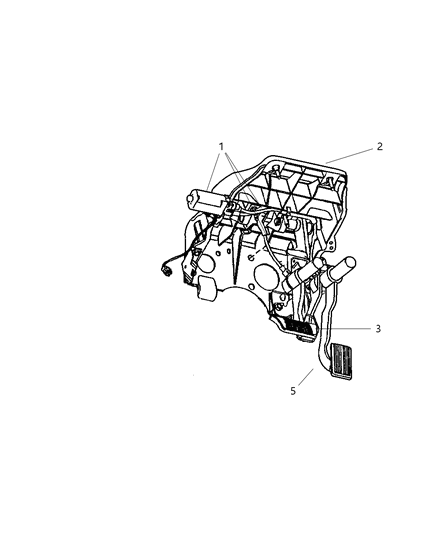 2003 Dodge Ram 3500 Pedal, Brake, Power Adjustable Diagram