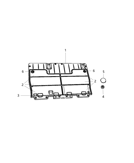 2016 Dodge Grand Caravan Load Floor, Stow-N-Go Bench Diagram
