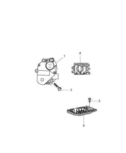 2010 Dodge Ram 1500 Gear Shift Switch , Motor And Actuator Diagram 3