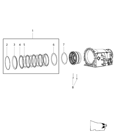 2008 Dodge Challenger B2 Clutch Assembly Diagram 1