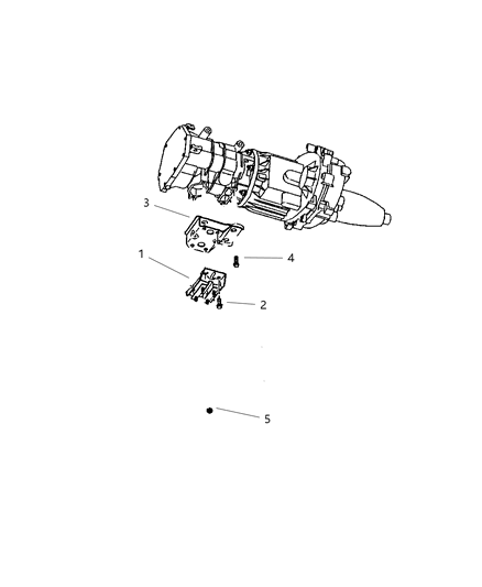 1999 Dodge Durango Engine Mounting, Rear Diagram 2