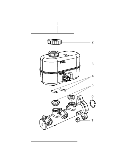 2008 Dodge Ram 3500 Brake Master Cylinder Diagram 2